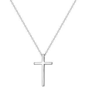 ⚡18K Silver Plated CZ Diamond Cross Necklace for Women Stainless Steel Faith